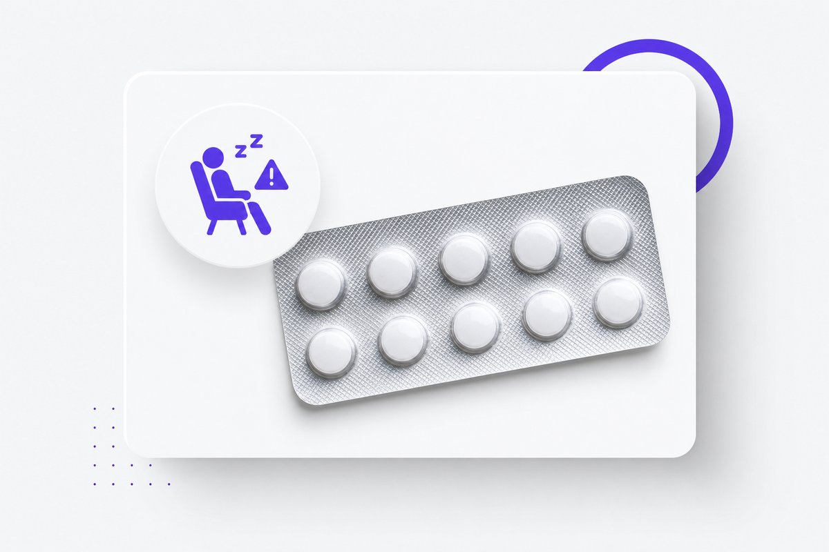 Sedation caution chip with methocarbamol blister