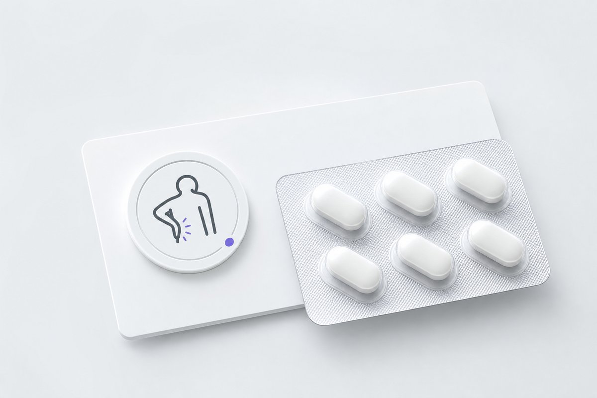 Muscle-spasm icon chip on short-course clip card